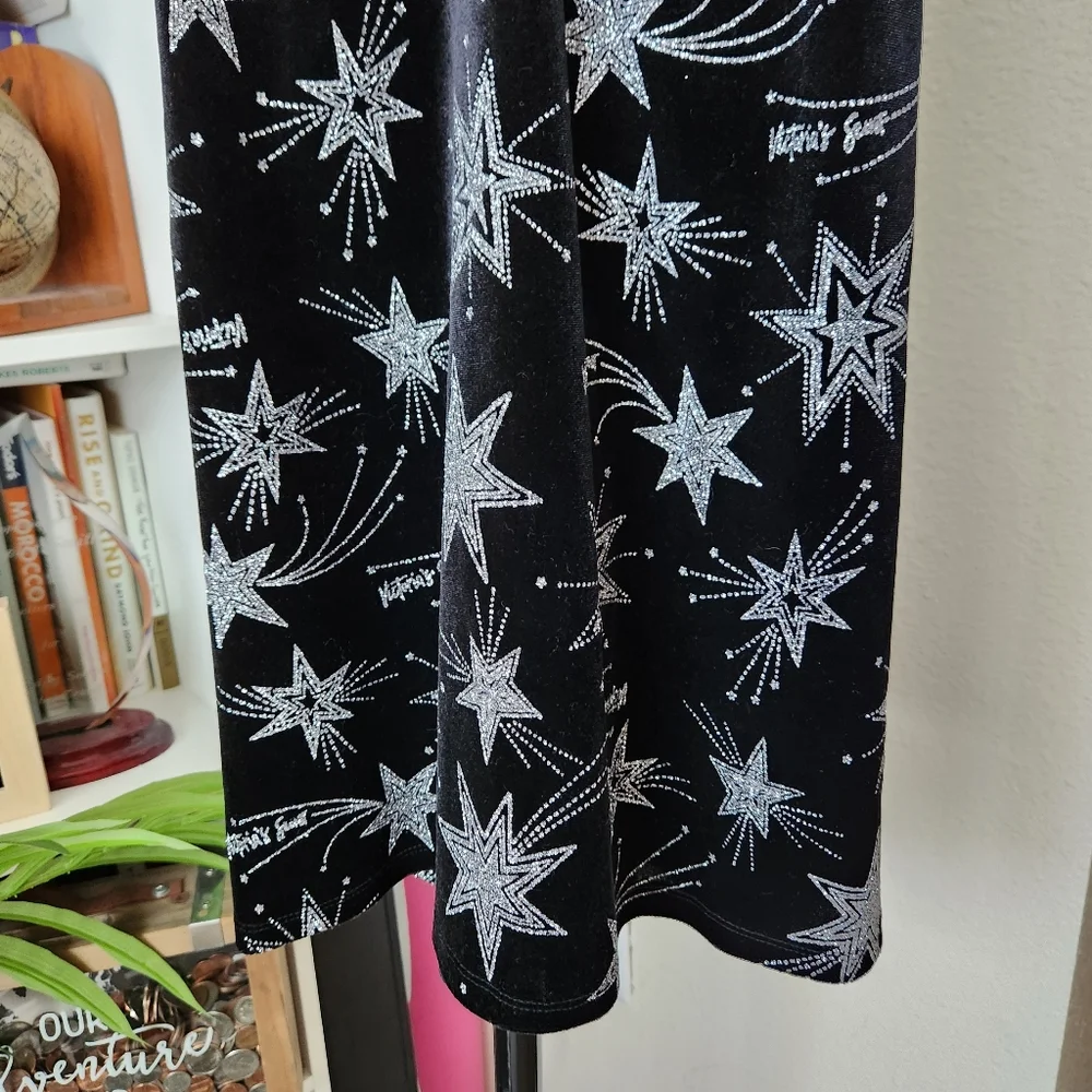 Victoria's Secret Shooting Star Velvet and Metallic Glitter Babydoll Nightgown - Picture 3 of 6